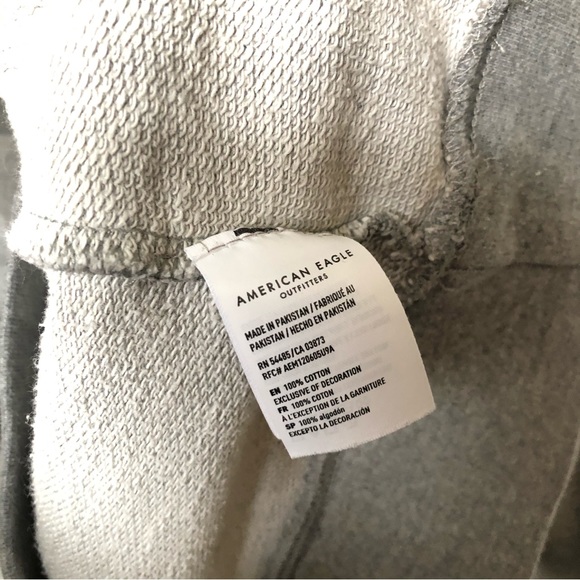 American Eagle Gray Hoodie Size XS Unisex - Picture 3 of 4
